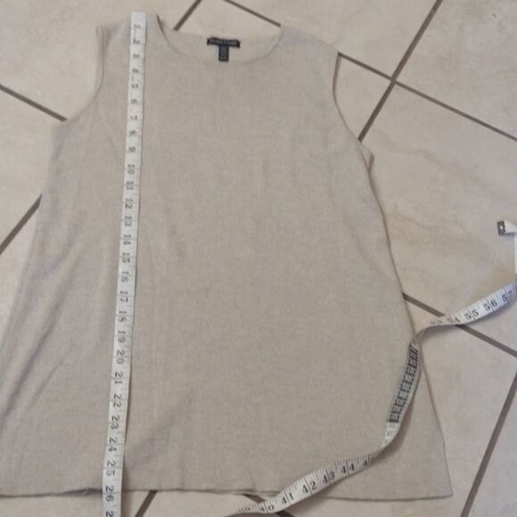 Eileen Fisher Wool Sleeveless Tunic light grey size XS - Picture 7 of 10